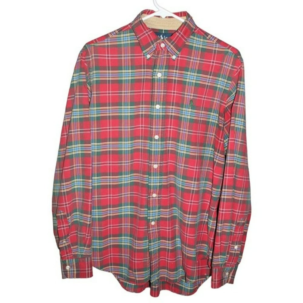Ralph Lauren Red Button Down Flannel / Size: Medium